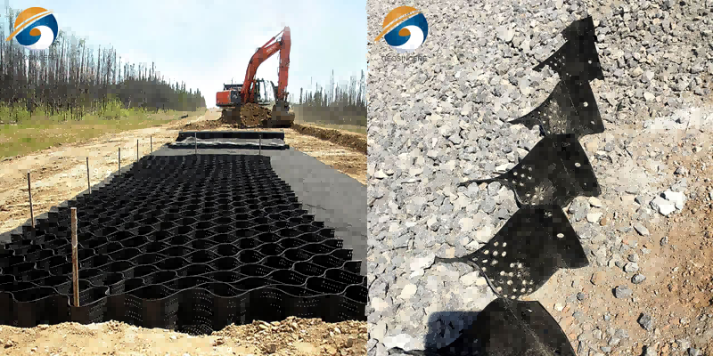 Наклонная подъездная дорога из пластика HDPE Геоячейка Наклонная подъездная дорога из пластика HDPE Геоячейка