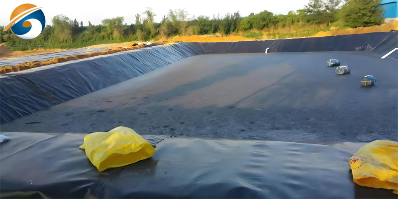 Свалка с покрытием из геомембрана 1,5 мм HDPE