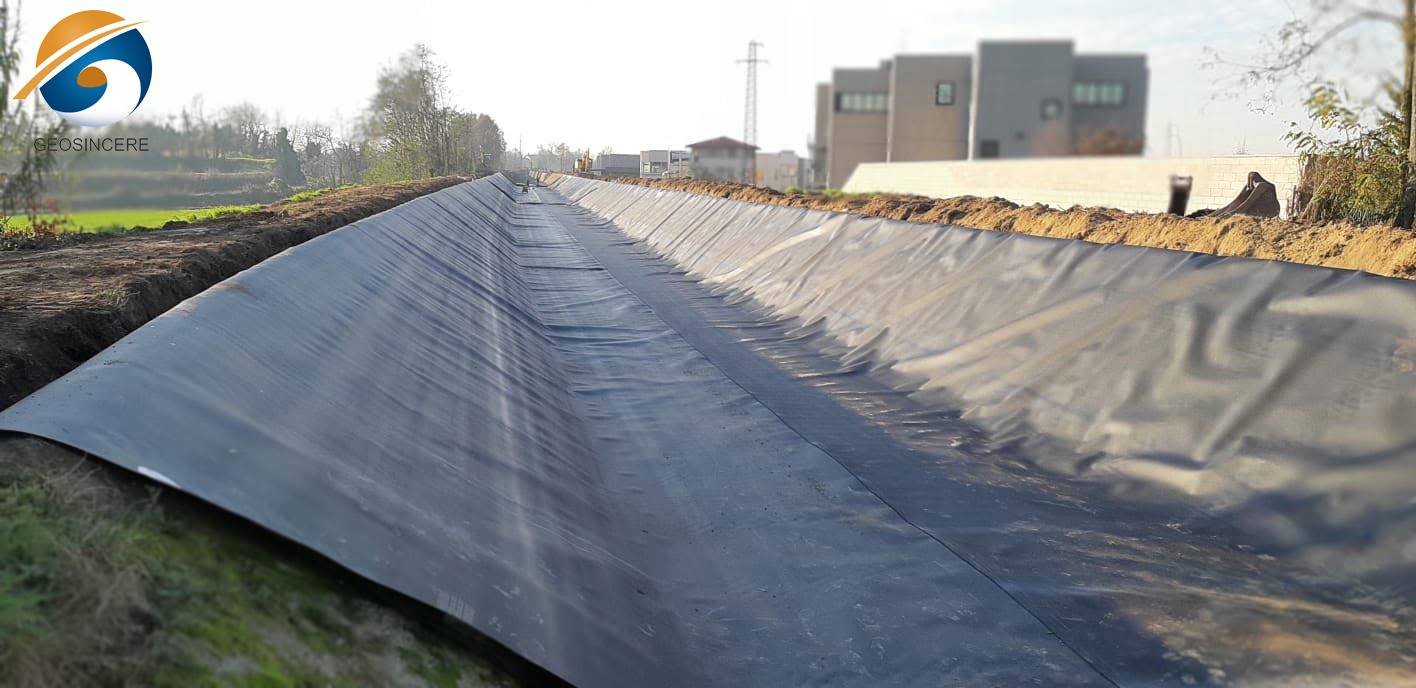 HDPE геомембрана 1,5 мм для пруда биогазового реактора