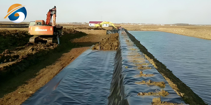 Геомембрана HDPE 2 мм Пластиковая Подкладка для Пруда Отвалов